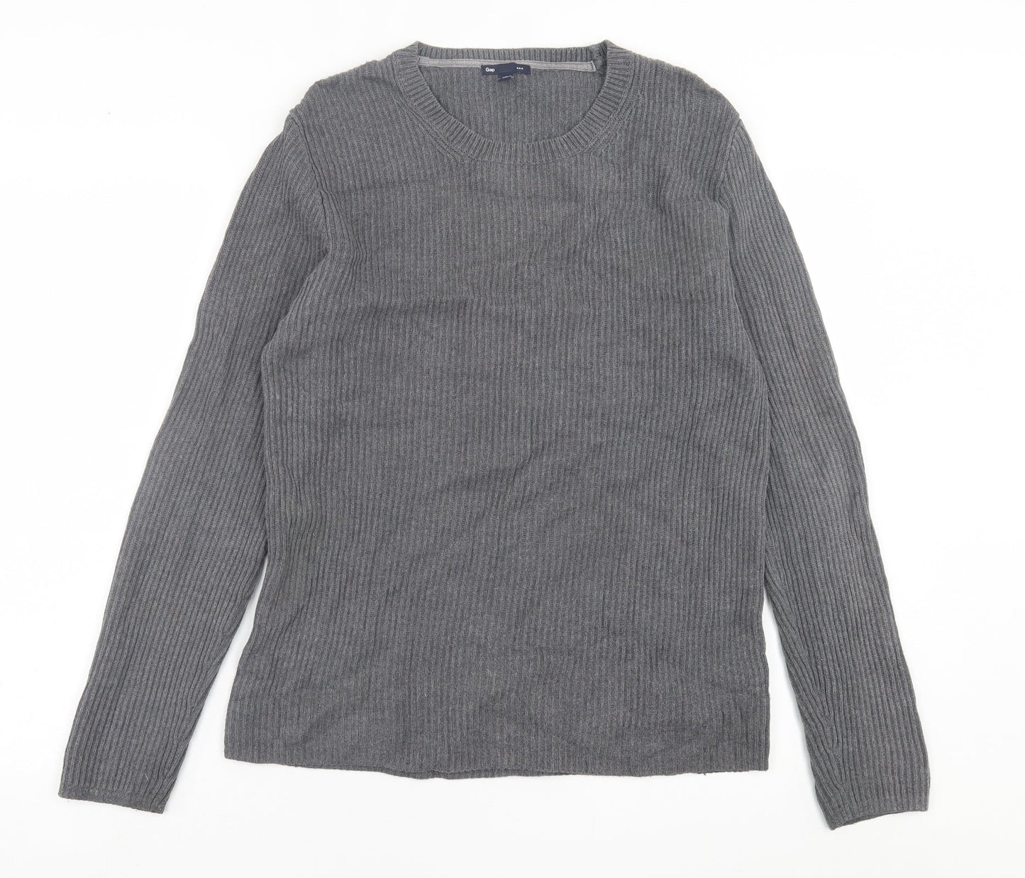 Gap Mens Grey Crew Neck  Cotton Pullover Jumper Size M