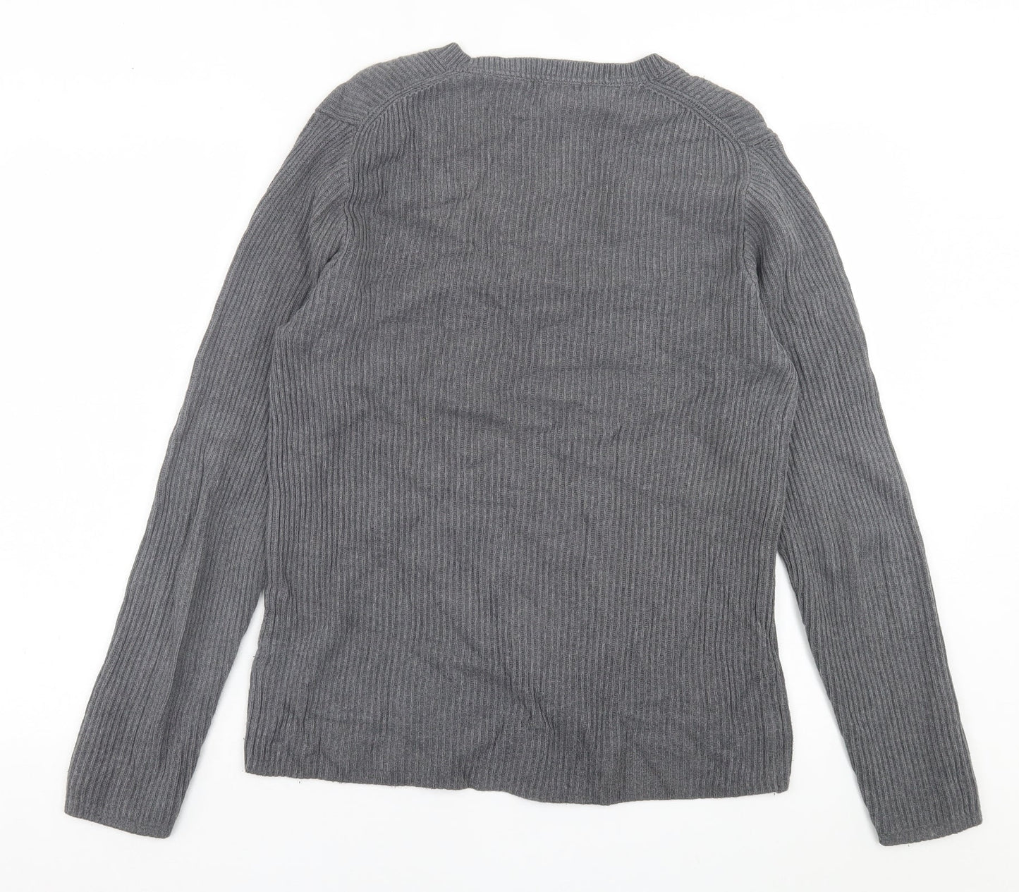 Gap Mens Grey Crew Neck  Cotton Pullover Jumper Size M