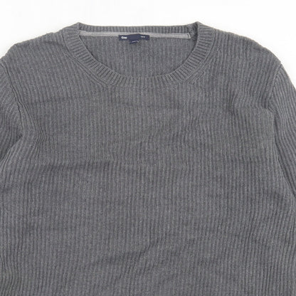 Gap Mens Grey Crew Neck  Cotton Pullover Jumper Size M