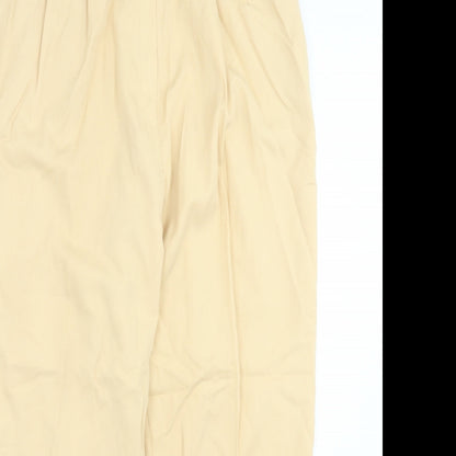 Sensations Womens Yellow  Polyester Trousers  Size 14 L26 in Regular Button