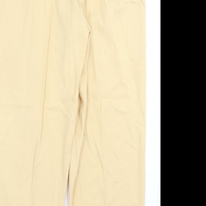 Sensations Womens Yellow  Polyester Trousers  Size 14 L26 in Regular Button