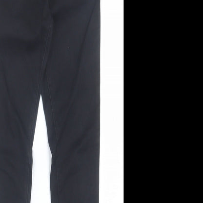 Denim & Co. Womens Black  Cotton Skinny Jeans Size 6 L29 in Regular Button