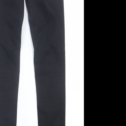 Denim & Co. Womens Black  Cotton Skinny Jeans Size 6 L29 in Regular Button