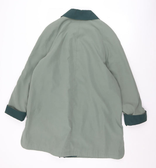 Womens UK Size 16 EWM Green Overcoat