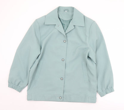 Womens UK Size 16 Preworn Green Overcoat