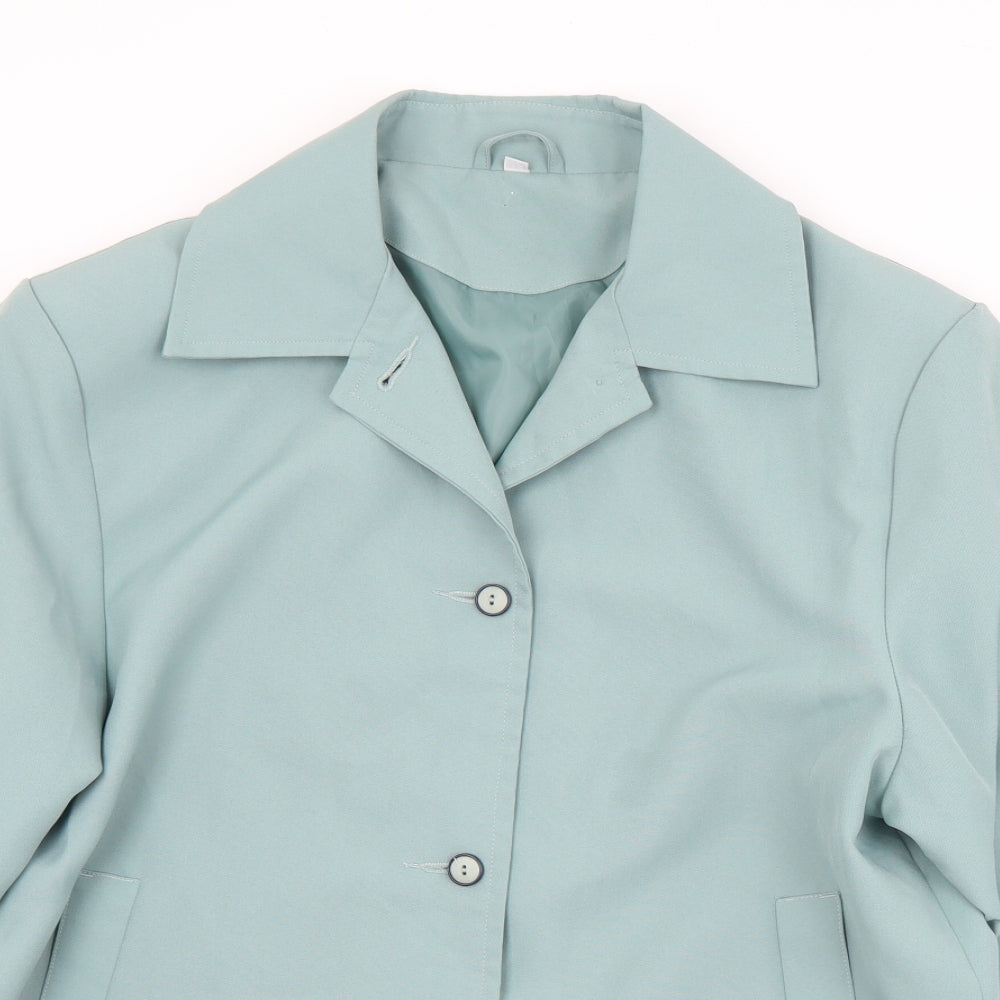 Womens UK Size 16 Preworn Green Overcoat