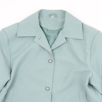 Womens UK Size 16 Preworn Green Overcoat