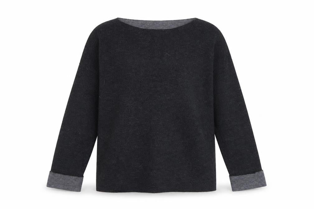 Womens UK Size S Basic Black Pullover Jumper