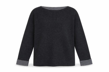 Womens UK Size S Basic Black Pullover Jumper