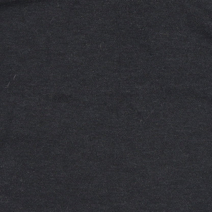 Basic Womens Black Boat Neck  Viscose Pullover Jumper Size S