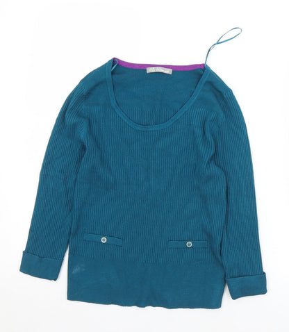 Womens UK Size 14 Marks and Spencer Green Pullover Jumper