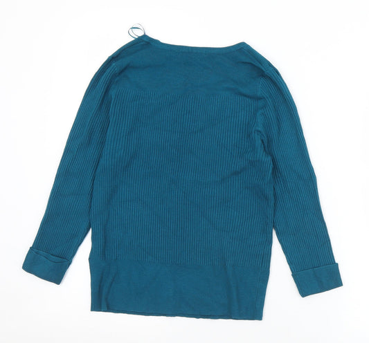 Womens UK Size 14 Marks and Spencer Green Pullover Jumper