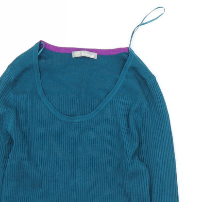 Womens UK Size 14 Marks and Spencer Green Pullover Jumper
