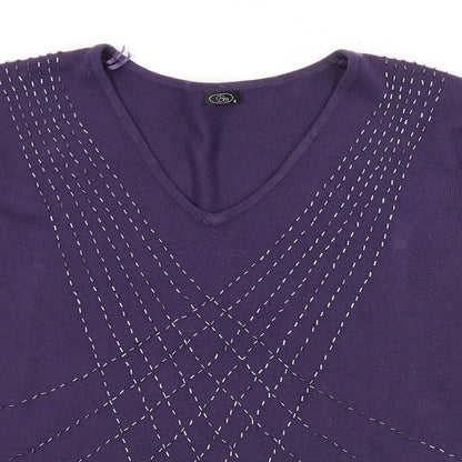 Womens UK Size XL BM Purple Pullover Jumper