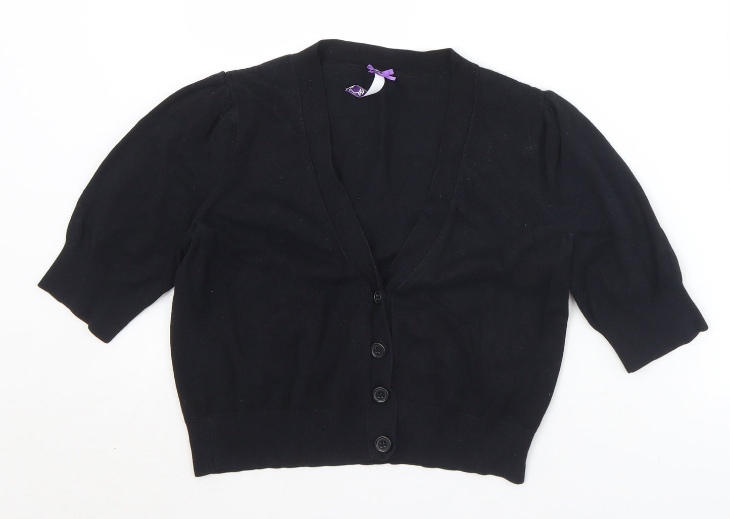 Womens UK Size 10 BHS Black Cardigan Jumper