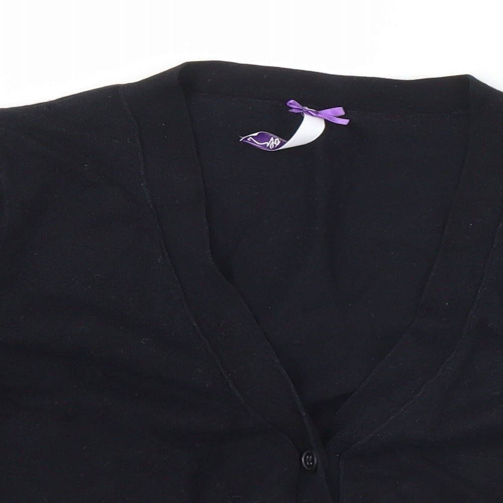 Womens UK Size 10 BHS Black Cardigan Jumper