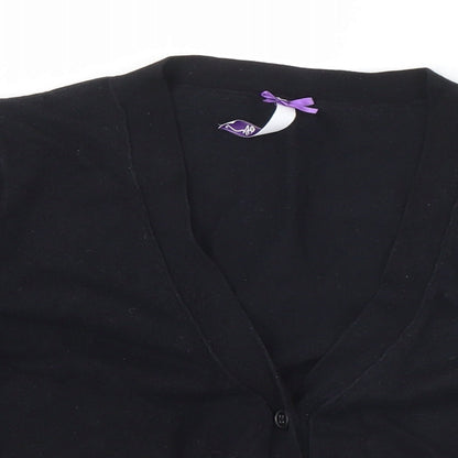 Womens UK Size 10 BHS Black Cardigan Jumper