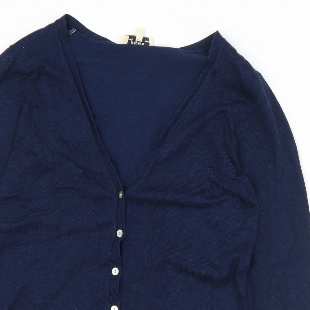 Womens UK Size 10 Matalan Blue Cardigan Jumper