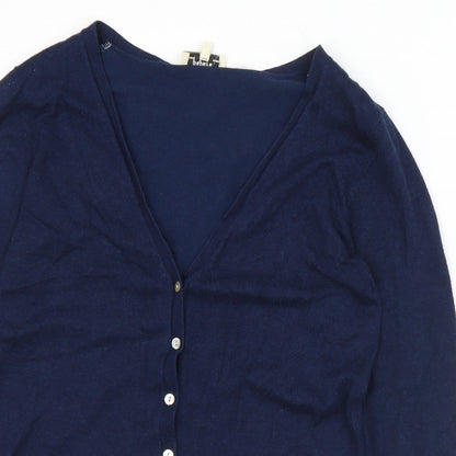 Womens UK Size 10 Matalan Blue Cardigan Jumper