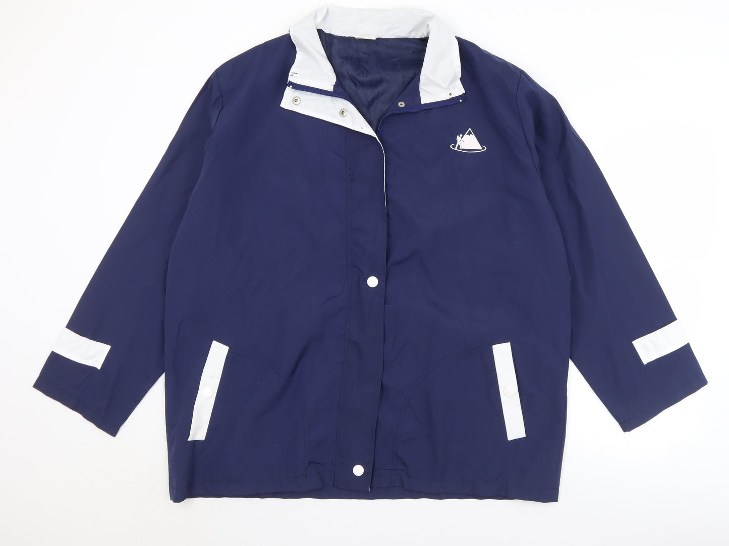 Womens UK Size 18 Anne De Lancay Blue Windbreaker Coat
