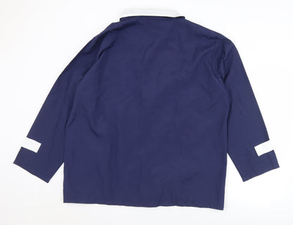 Womens UK Size 18 Anne De Lancay Blue Windbreaker Coat