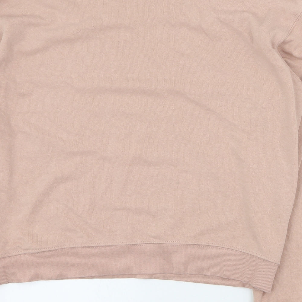 H&M Womens Pink  Cotton Pullover Sweatshirt Size S  Pullover
