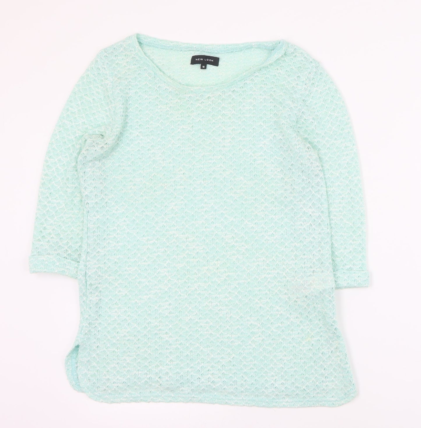 Womens UK Size 10 New Look Green Pullover Jumper