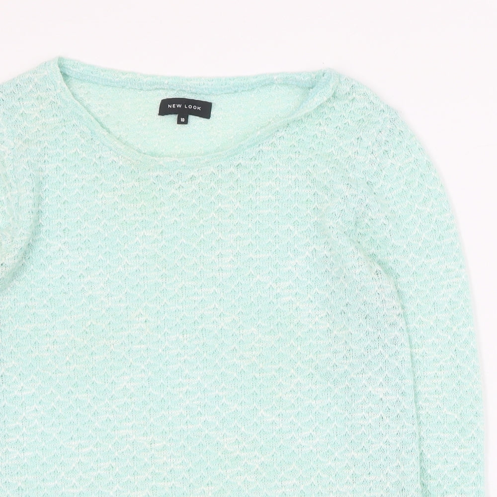 Womens UK Size 10 New Look Green Pullover Jumper