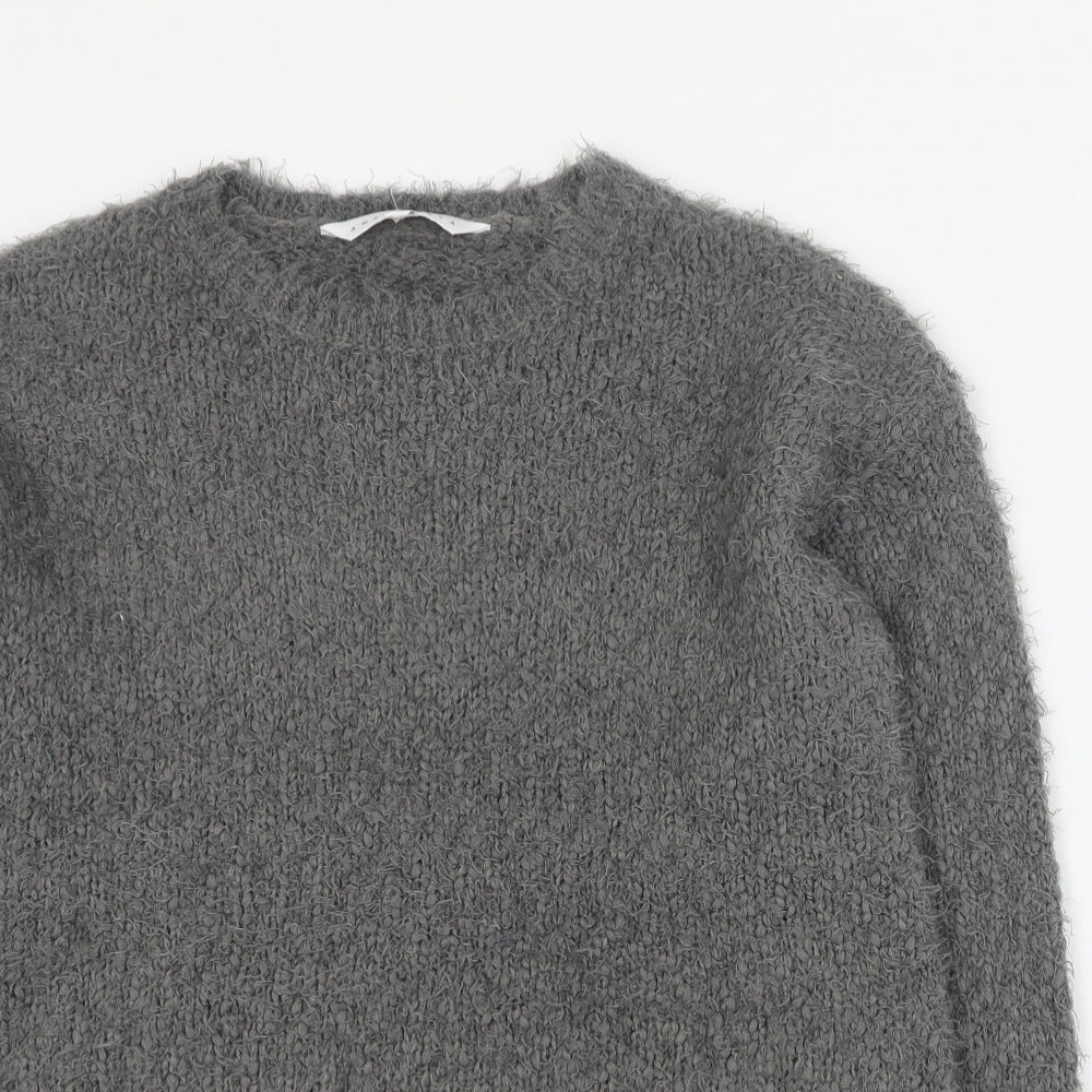 Amara Raya Womens Grey Round Neck  Polyester Pullover Jumper Size S