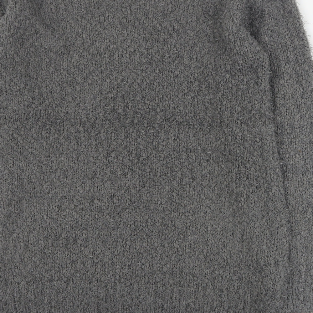 Amara Raya Womens Grey Round Neck  Polyester Pullover Jumper Size S