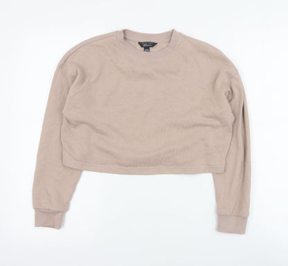 New Look Girls Beige  Cotton Pullover Sweatshirt Size 10-11 Years  Pullover