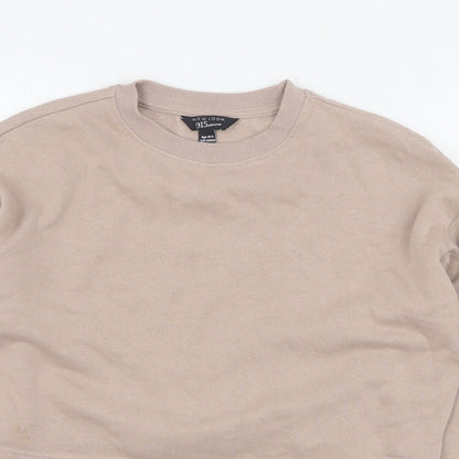New Look Girls Beige  Cotton Pullover Sweatshirt Size 10-11 Years  Pullover