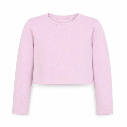 Matalan Girls Pink Round Neck  Polyester Pullover Jumper Size 12 Years  Pullover - Cropped
