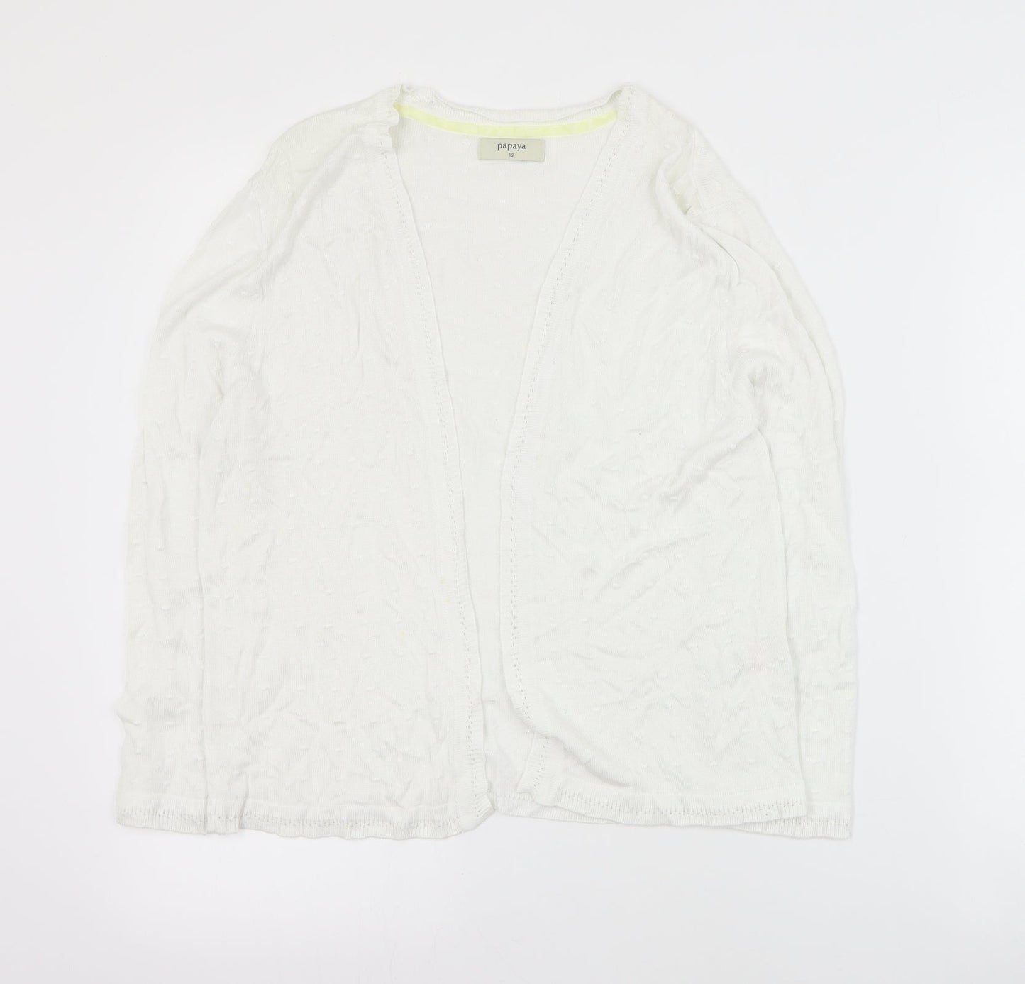 Womens UK Size 12 Matalan Ivory Cardigan Jumper