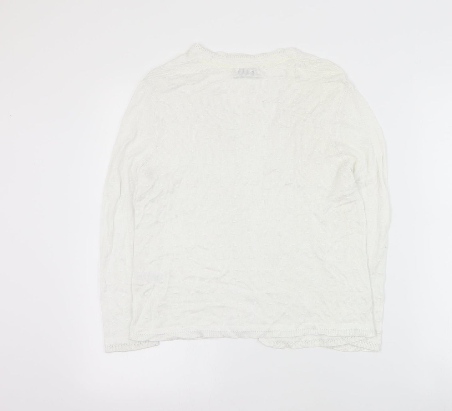 Womens UK Size 12 Matalan Ivory Cardigan Jumper