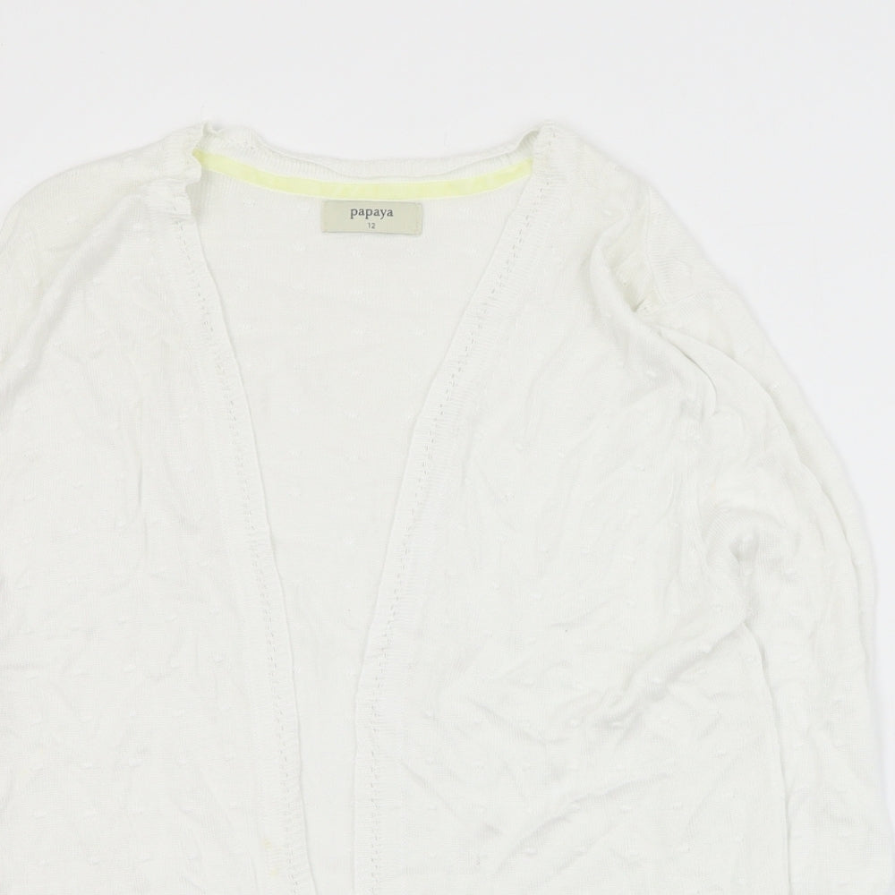 Womens UK Size 12 Matalan Ivory Cardigan Jumper