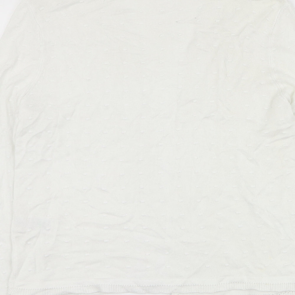 Womens UK Size 12 Matalan Ivory Cardigan Jumper