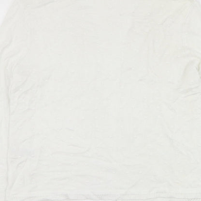 Womens UK Size 12 Matalan Ivory Cardigan Jumper
