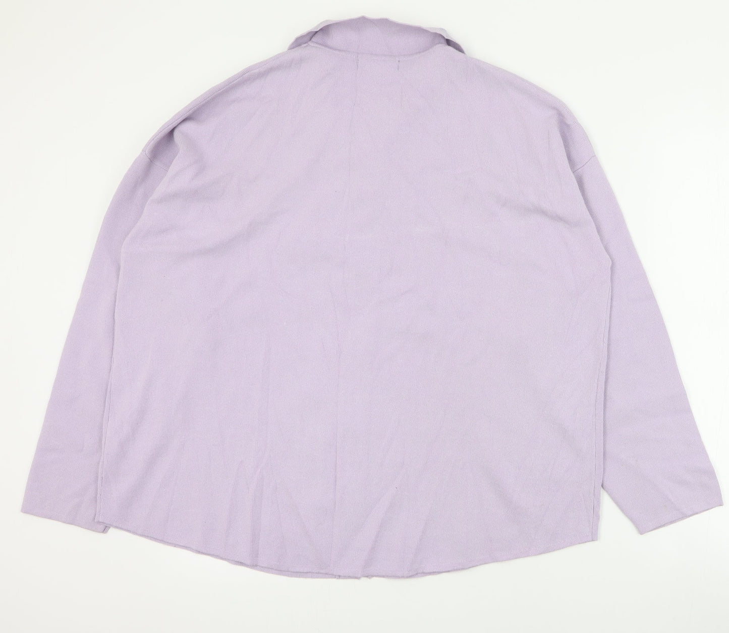 Primark Womens Purple Collared  Acrylic Cardigan Jumper Size L