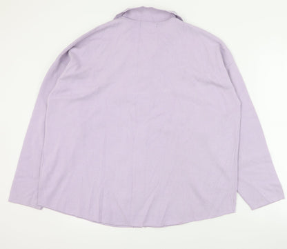 Primark Womens Purple Collared  Acrylic Cardigan Jumper Size L