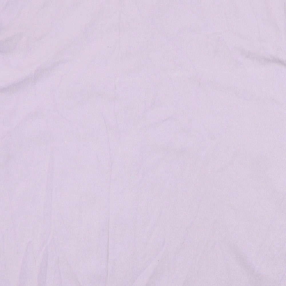 Primark Womens Purple Collared  Acrylic Cardigan Jumper Size L