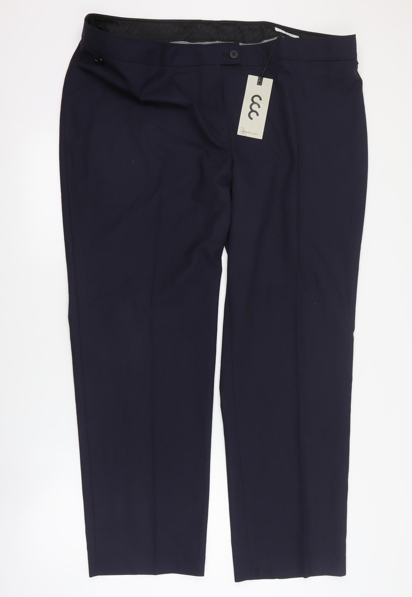 Everyone Collection Womens Blue  Polyester Dress Pants Trousers Size 52 in L30 in Regular Zip
