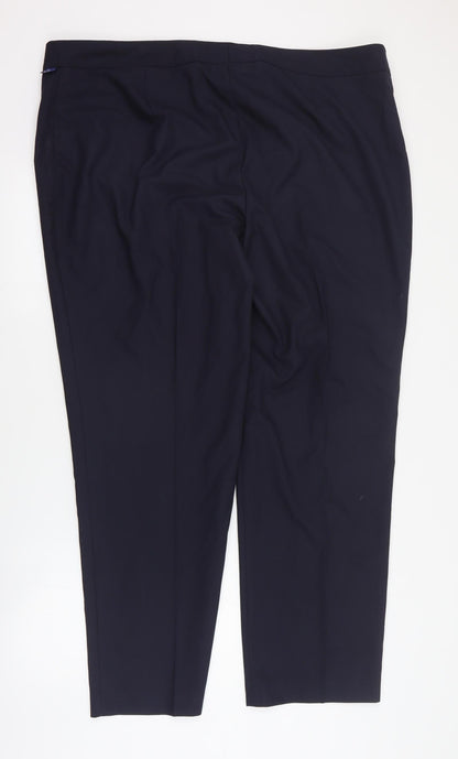 Everyone Collection Womens Blue  Polyester Dress Pants Trousers Size 52 in L30 in Regular Zip