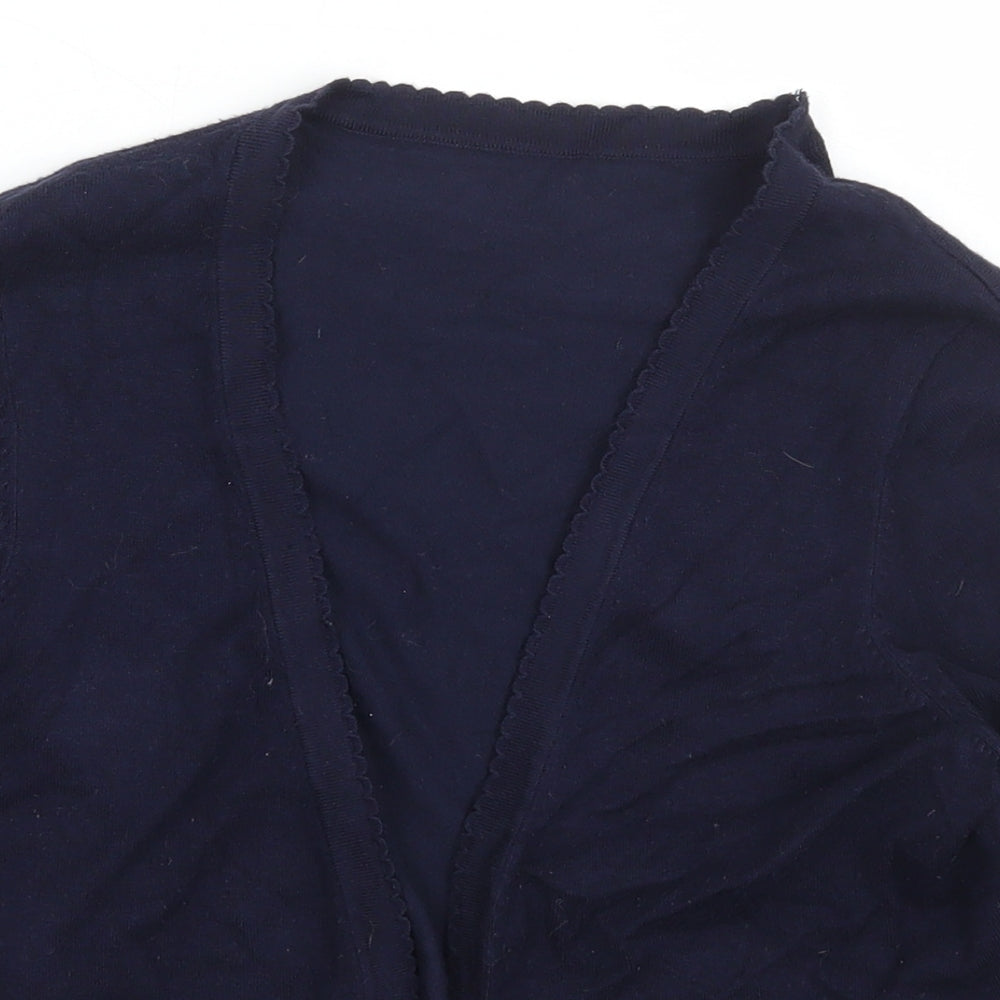 Womens UK Size S Preworn Blue Cardigan Jumper