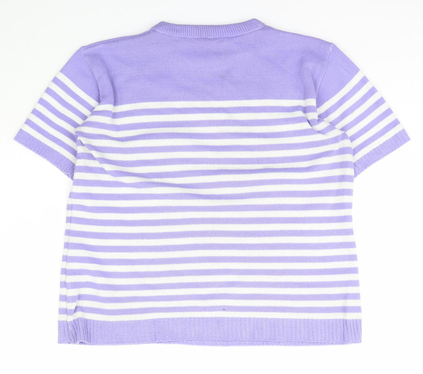 Womens UK Size L Classic Purple Pullover Jumper