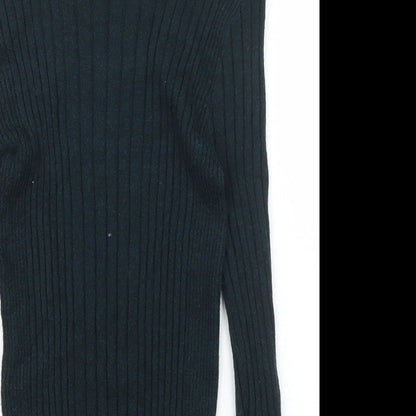 Atmosphere Womens Green High Neck  Viscose Pullover Jumper Size 6