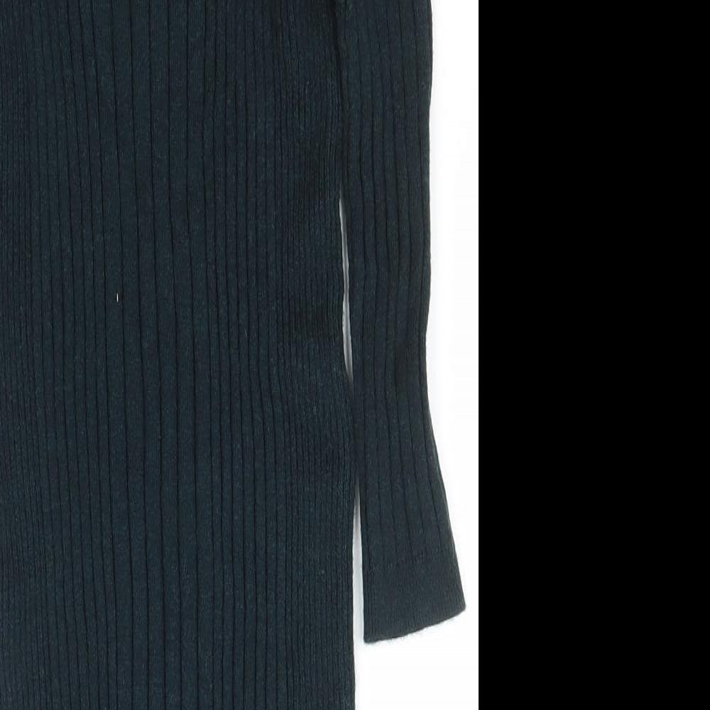 Atmosphere Womens Green High Neck  Viscose Pullover Jumper Size 6