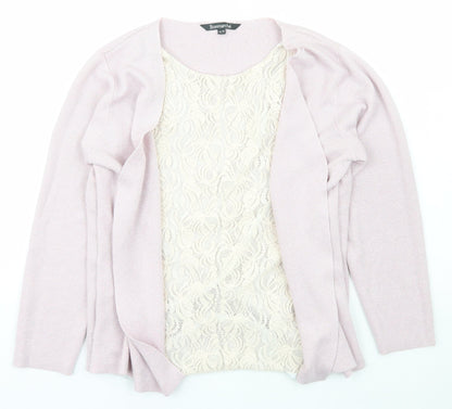 Womens UK Size 8 Bonmarché Pink Cardigan Jumper