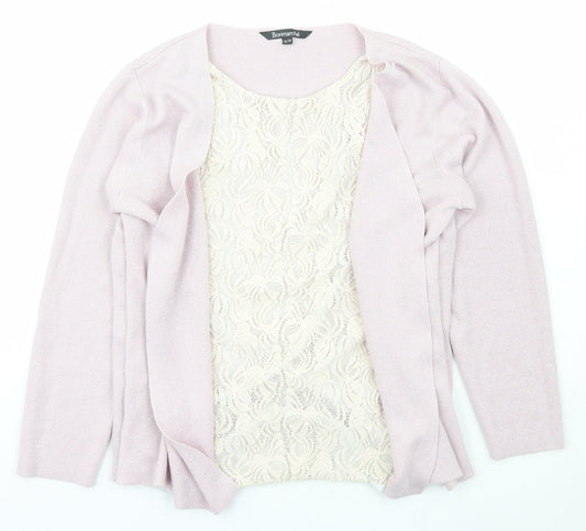 Womens UK Size 8 Bonmarché Pink Cardigan Jumper