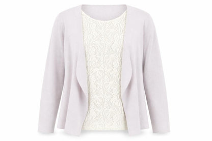 Bonmarché Womens Pink Scoop Neck Viscose Cardigan Jumper Size 8